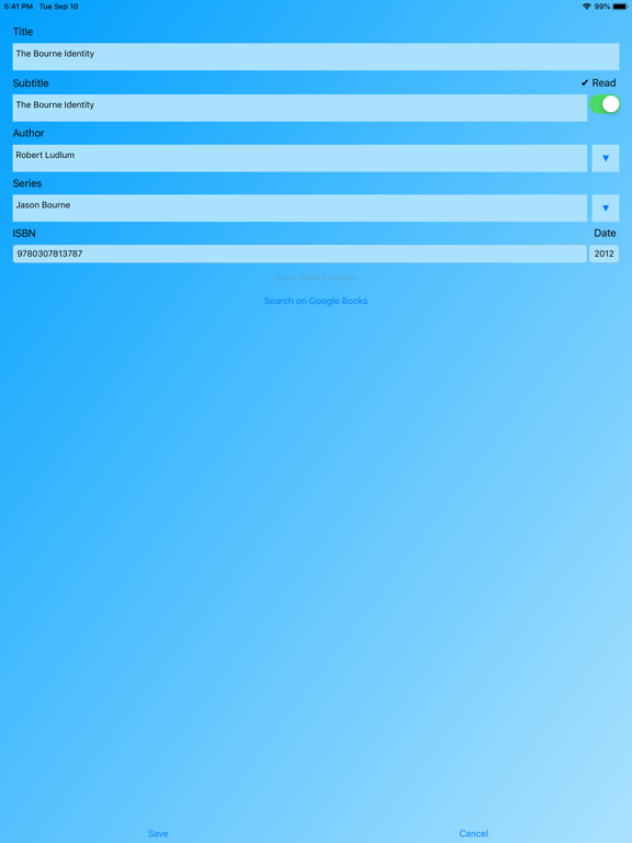 BookLog iPad screenshot 6 - Book app