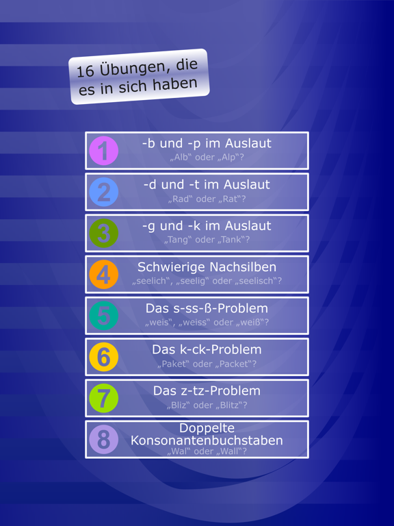 Screenshot #4 pour Konsonantenrechtschreibung