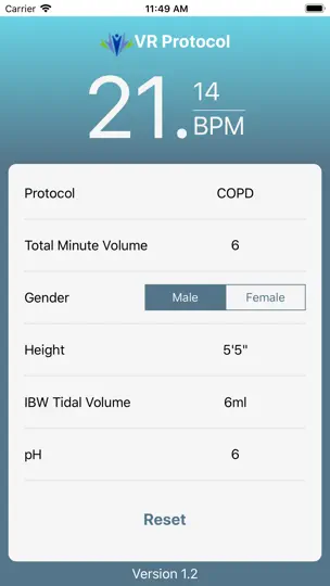 LF Ventilator Protocol iPhone Screenshot 2