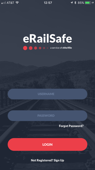 eRailSafe Mobile Screenshot