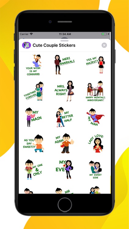 Cute Couple Lovely Stickers