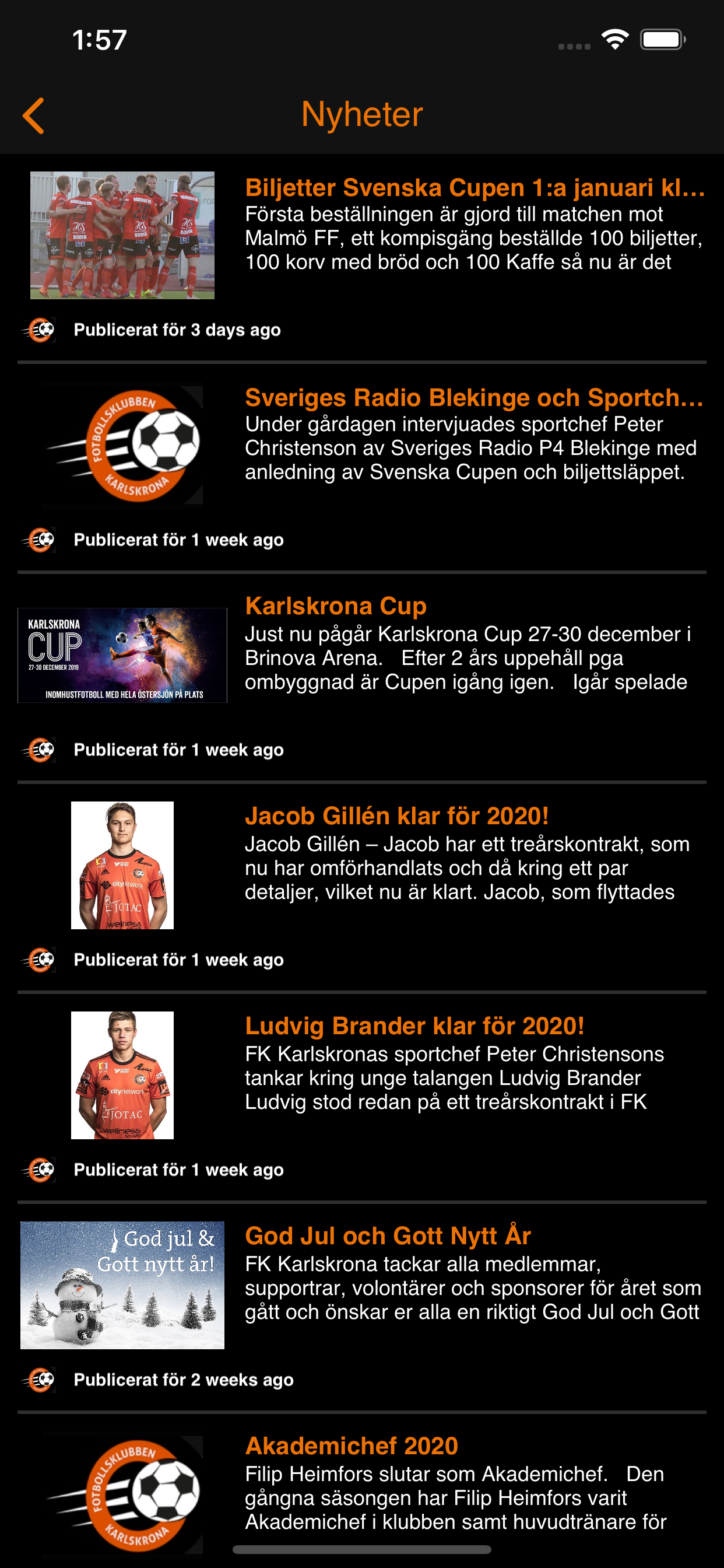 FK Karlskrona screenshot 4