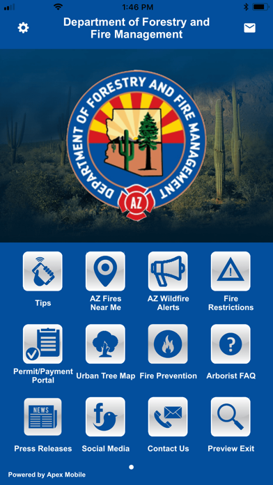 Arizona Department of Forestry Screenshot