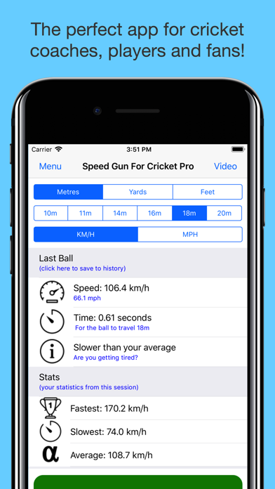 Speed Gun for Cricket Pro Screenshot