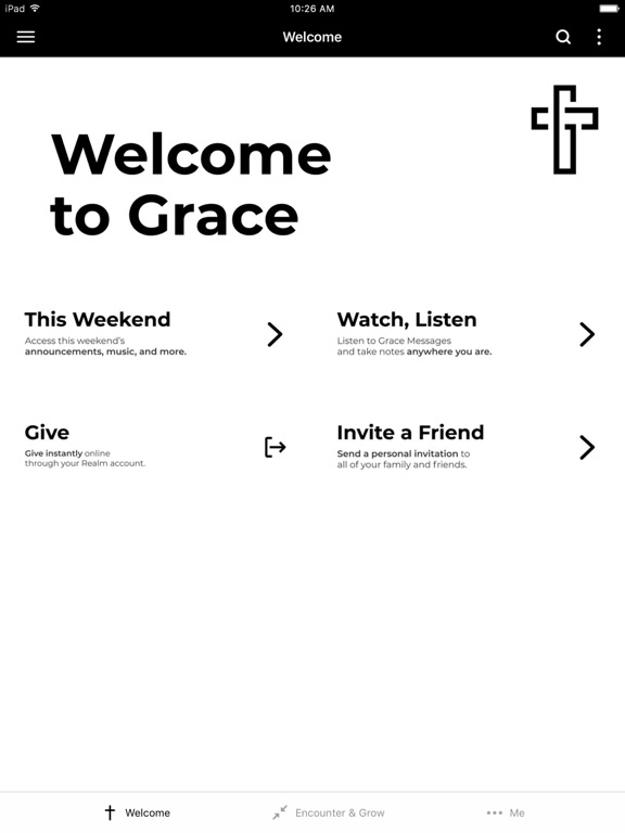 Grace.Community iPad screenshot 1 - Education app