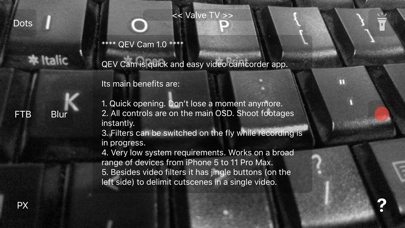 QEV Cam iPhone screenshot 1 - Photo & Video app