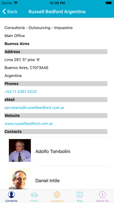Russell Bedford Directory Screenshot
