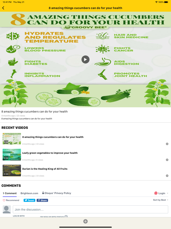 Groovy Bee App iPad screenshot 4 - News app