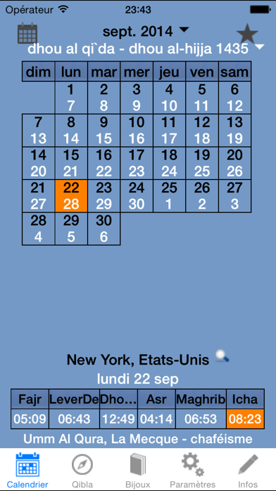Screenshot #1 pour Calendrier Hijri-Islamique