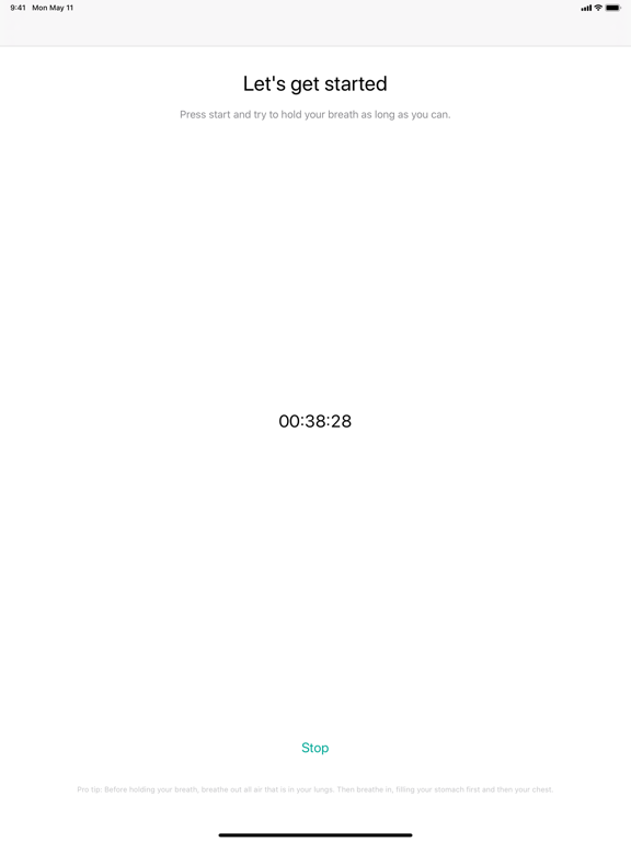 Hold breath longer underwater iPad screenshot 1 - Sports app