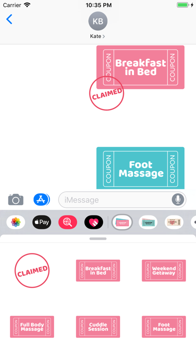 Screenshot 3 of Love Coupon Stickers App