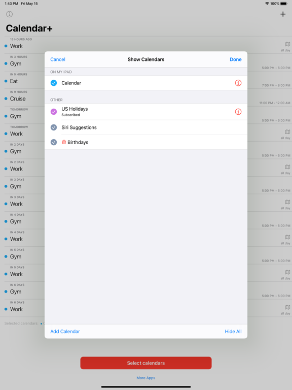 Screenshot #4 pour Calendar+ Widget