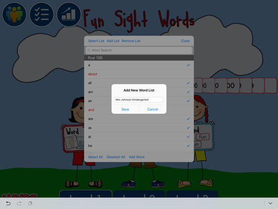 Fun Sight Words iPad screenshot