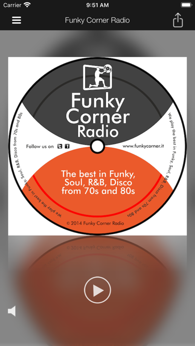 Funky Corner Radio Screenshot