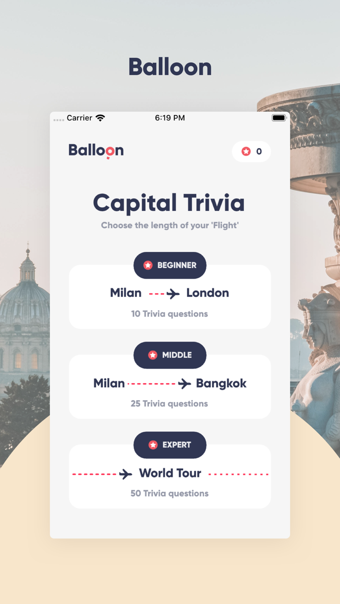 Balloon Game - Capital Quiz