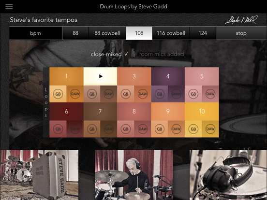 Screenshot #5 pour Drum Loops by Steve Gadd