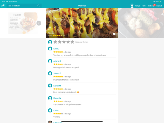 Mobolet iPad screenshot 5 - Food & Drink app