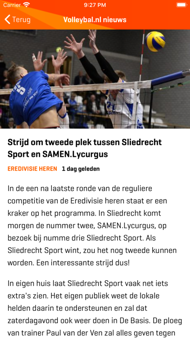 Volleybal.nl - Mijn Volleybal Screenshot