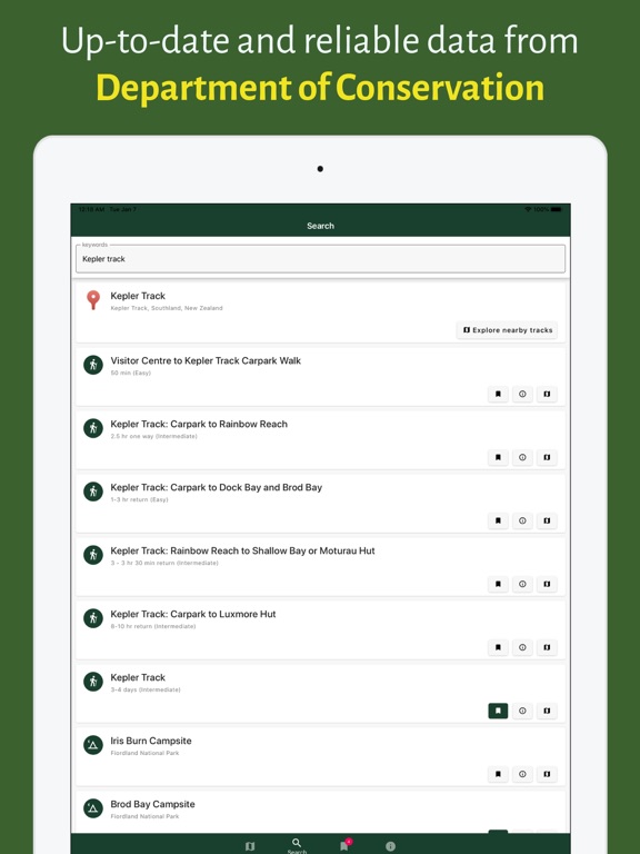 Tracks NZ iPad screenshot 5 - Travel app