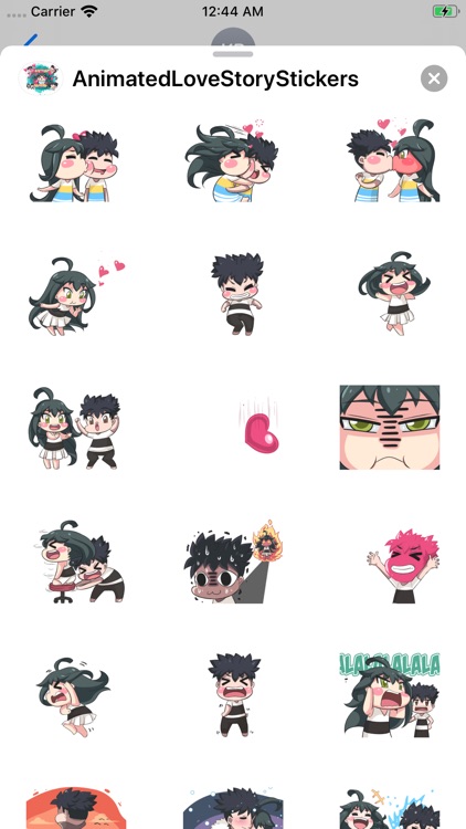 Animated Love Story Stickers