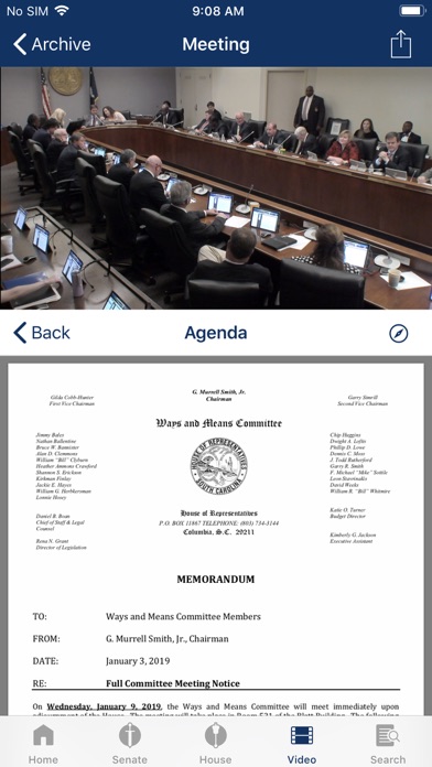 SC Legislature Screenshot
