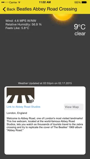 Capture d'écran de Abbey Road Studios Cam sur iPhone 2