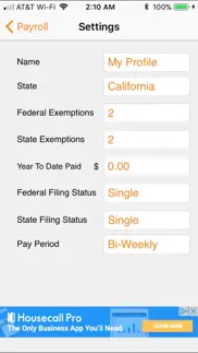 paycheck lite : mobile payroll iphone screenshot 3