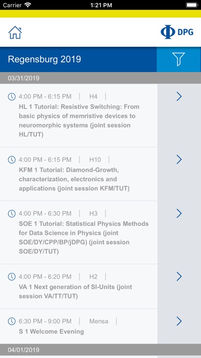 DPG Spring Meetings Screenshot