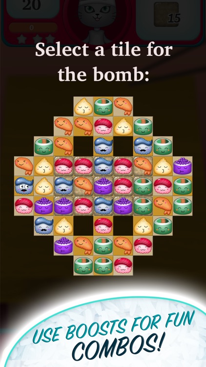 Om Nom Sushi Match screenshot-3