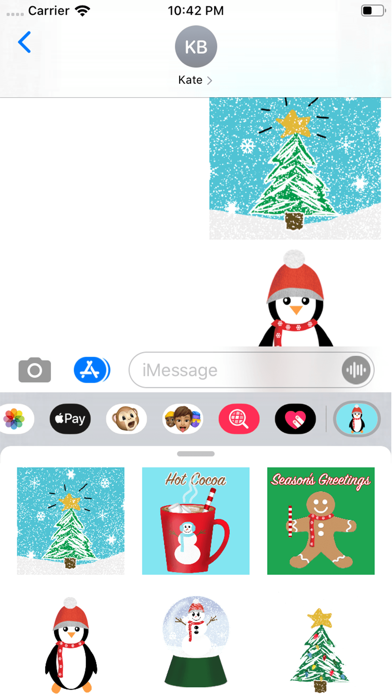 Holiday cute & fun stickers Screenshot