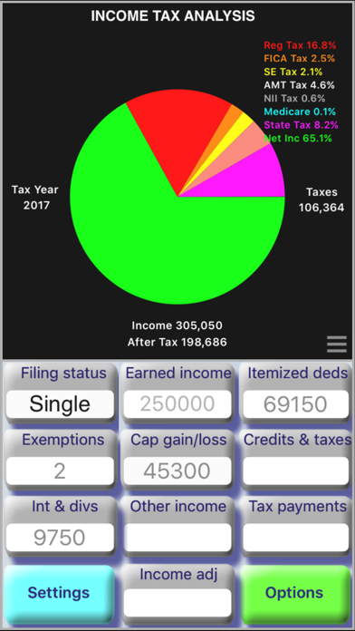 Income Tax Calculator: TaxMode Screenshot