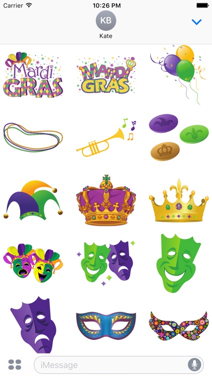 Mardi Gras Stickers
