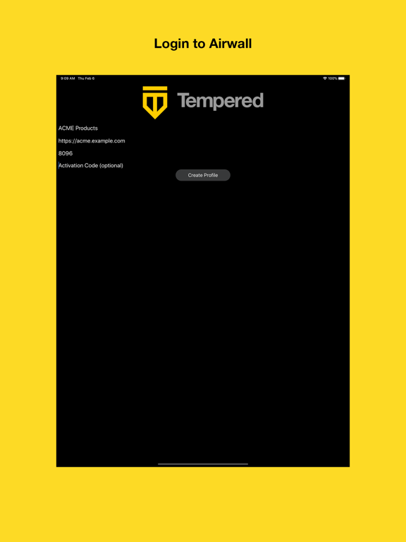 Airwall iPad screenshot 1 - Productivity app