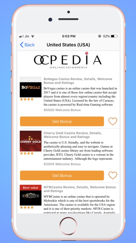 OCPedia: Online Casino Finder screenshot 1
