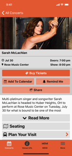 Rose Music Center screenshot 2