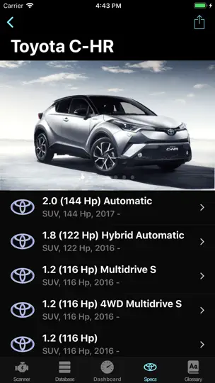 Screenshot von OBD For Toyota auf dem iPhone 1