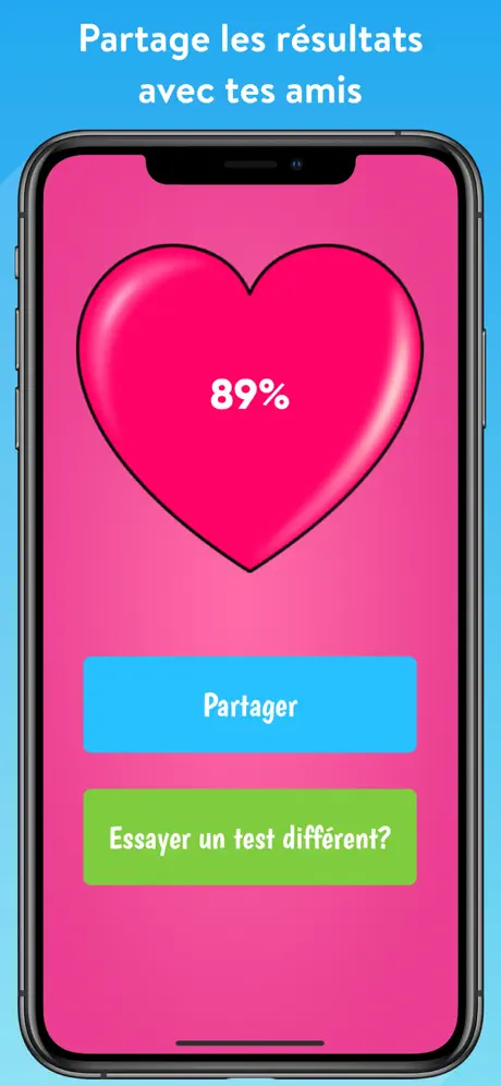 Test d'amour - Calculatrice