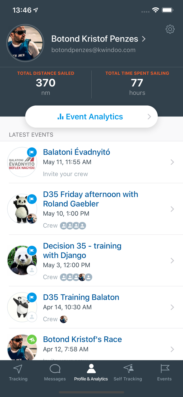 KWINDOO Tracking for sailing