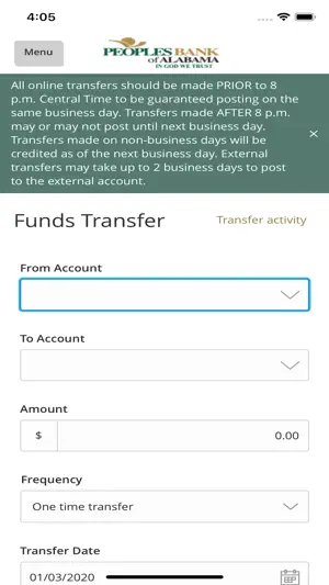 Peoples Bank of Alabama Mobile screenshot 2