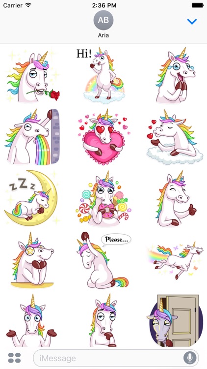 Funny Rainbow Unicorn Icon