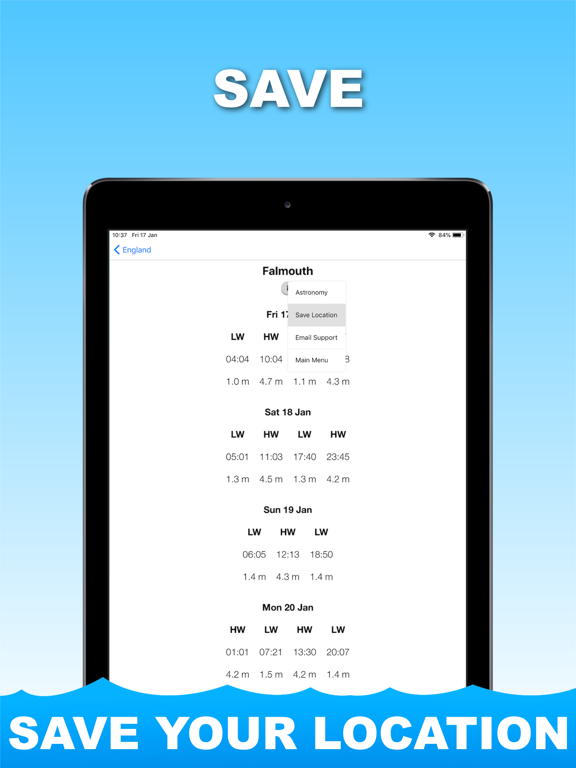 Tide Times UK iPad screenshot 4 - Weather app