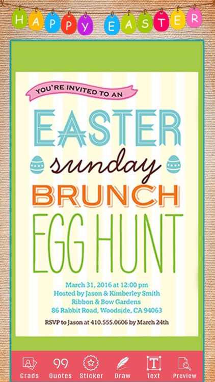 Easter Invitation Card Wishes