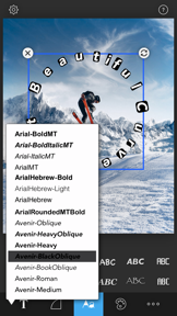 Curved Text screenshot