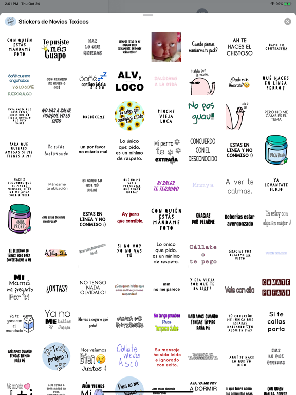 Screenshot #4 pour Stickers de Novios Toxicos