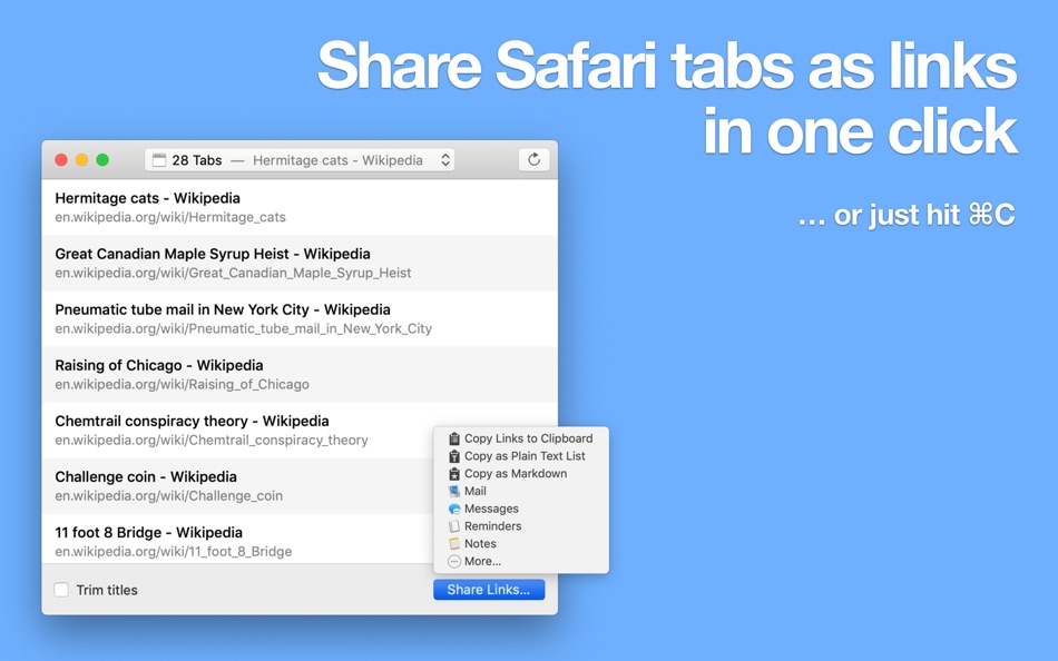 Tabs to Links - 1.2.4 - (macOS)