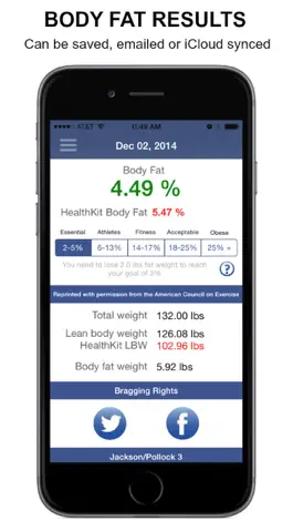 Game screenshot Body Tracker - body fat calc apk