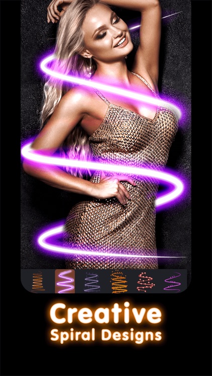 Neon Photo Editor Spiral Photo