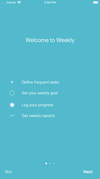 Screenshot #1 pour Weekly - Track frequent tasks