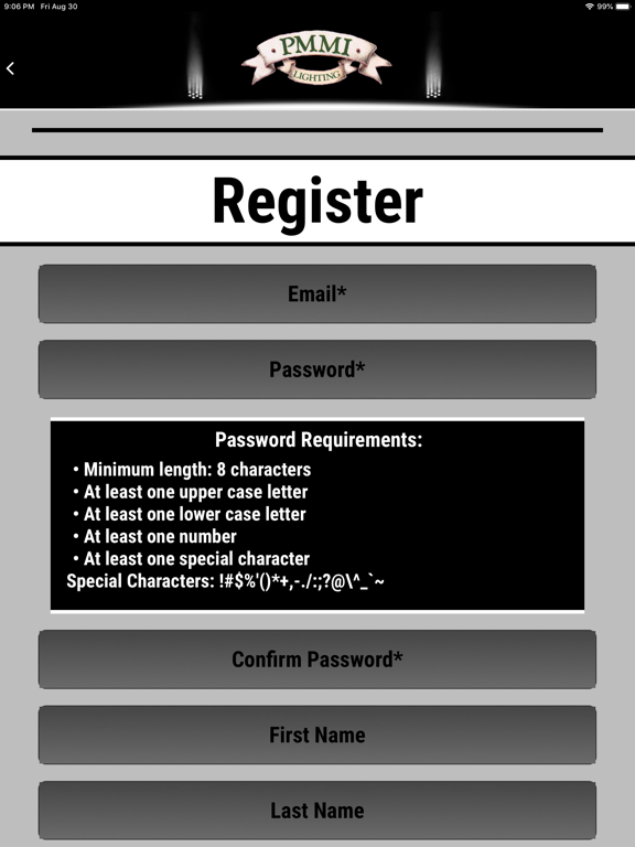 PMMI Lighting iPad screenshot 5 - Utilities app