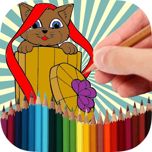 Coloring Book Funny Cats icon